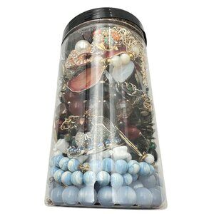 Mystery Jewelry Jar #1051 Wearable Quality Pieces 2lbs Necklace Bracelet Earring